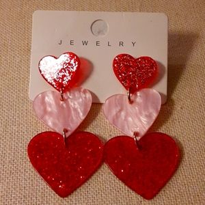 Earrings. 3 hearts